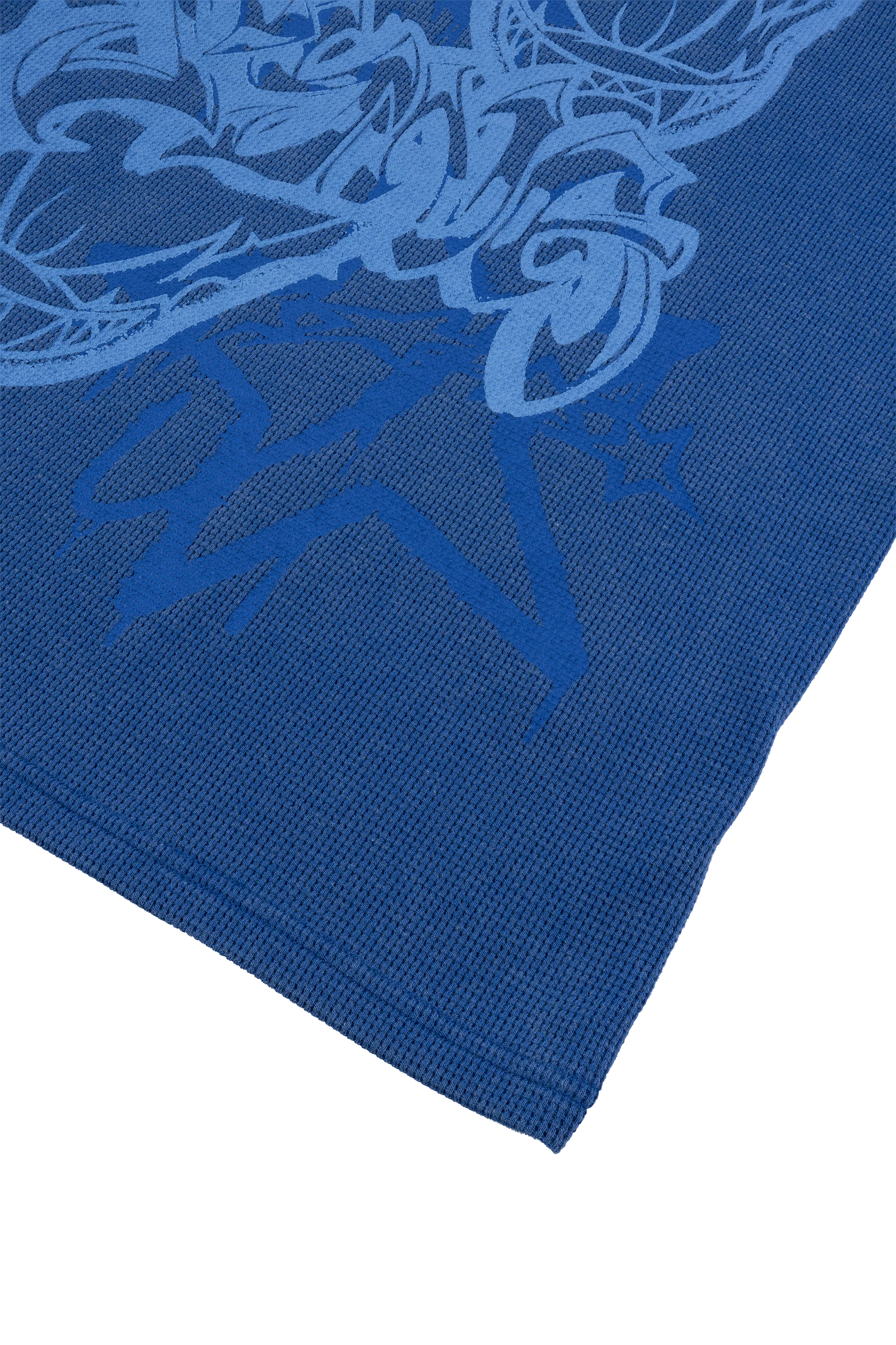 DVL WAFFLE LS TEE - WASHED BLUE - Image 4