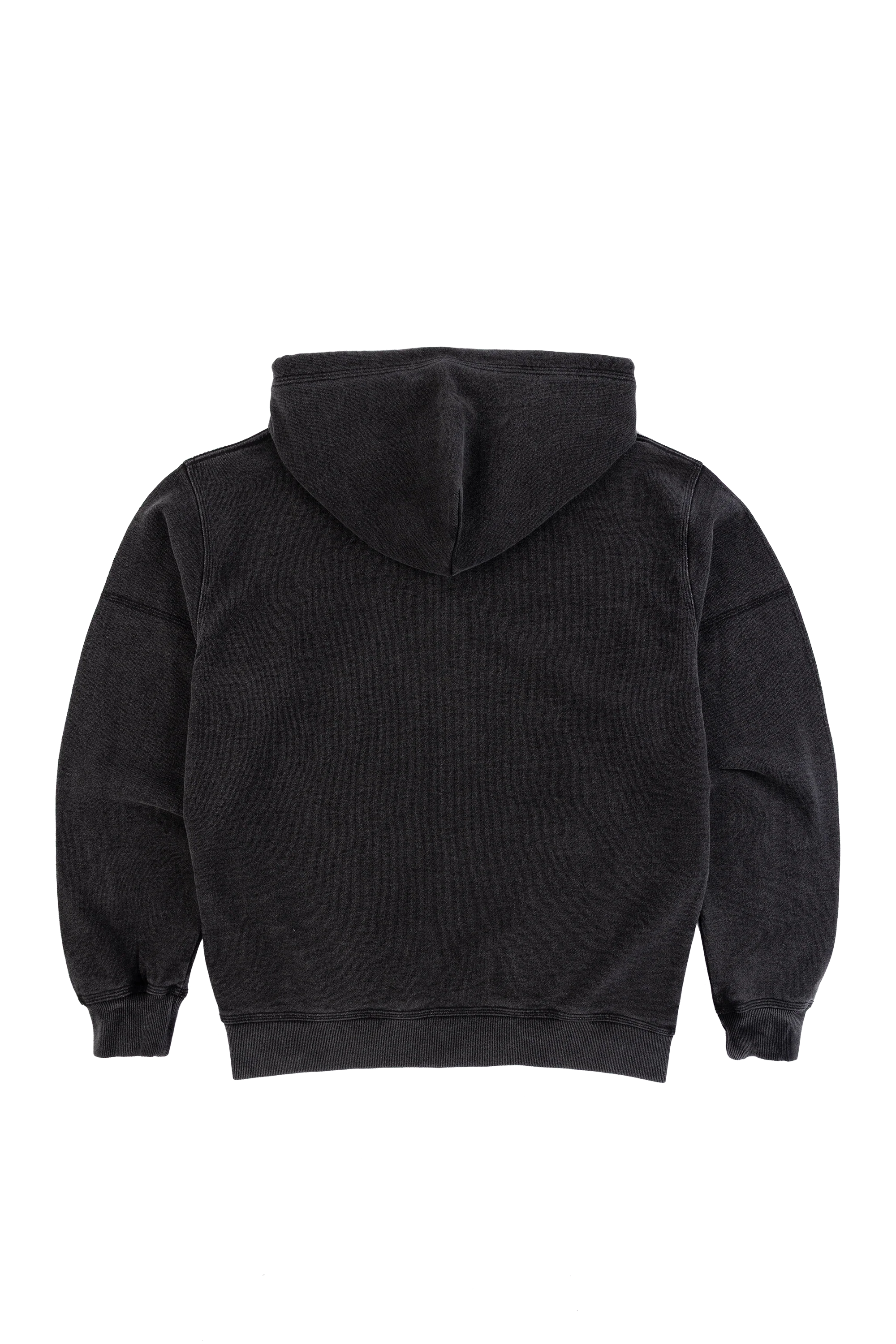 FADED SCRIPT HOODED TOP - DARK GREY - Image 2