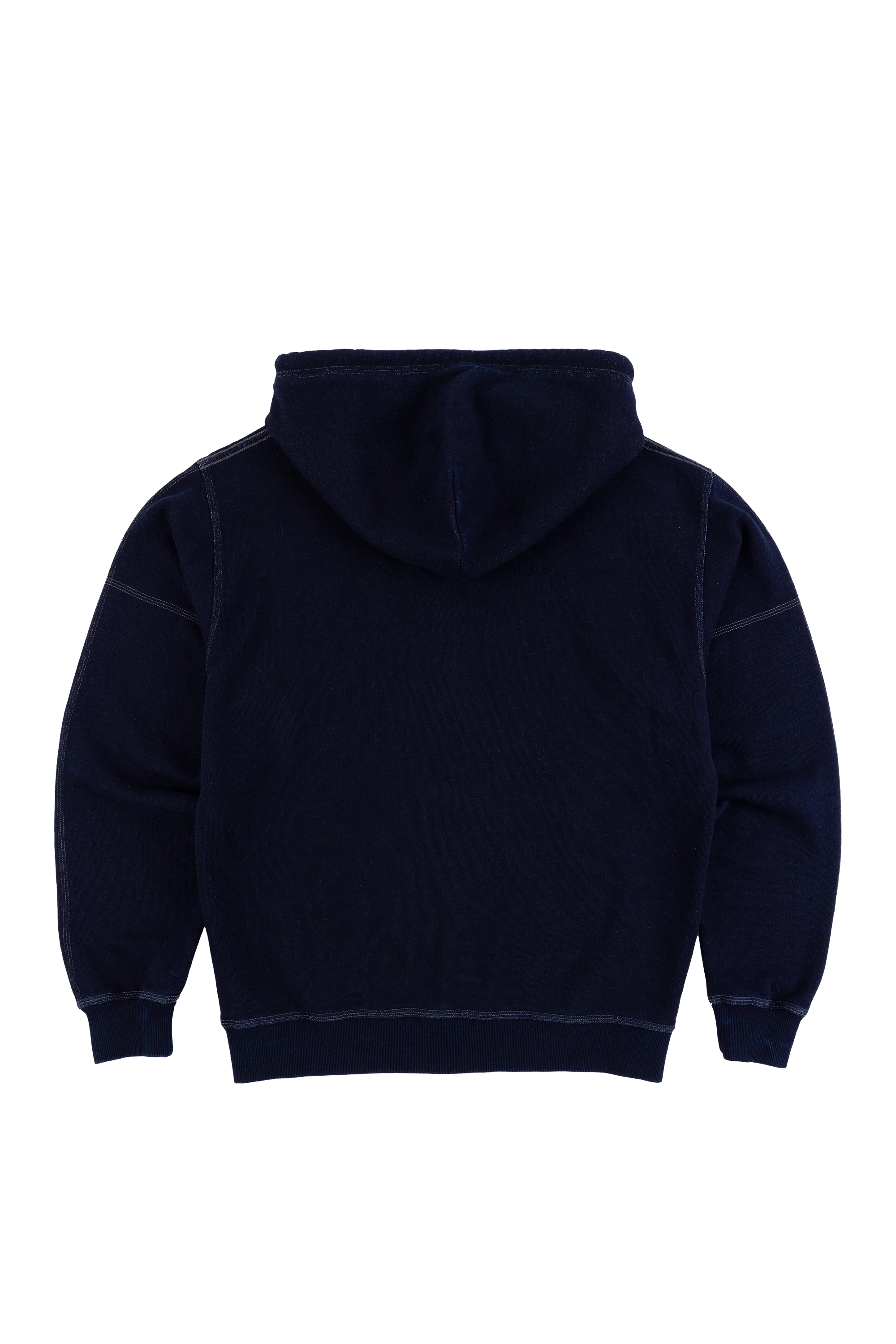 FADED SCRIPT HOODED TOP - INDIGO - Image 2
