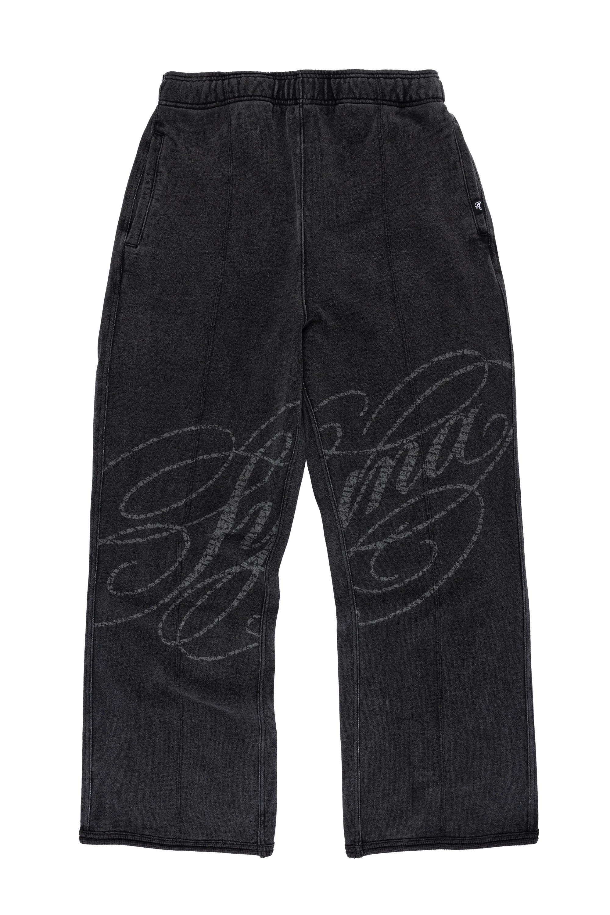 FADED SCRIPT JOGGER - DARK GREY