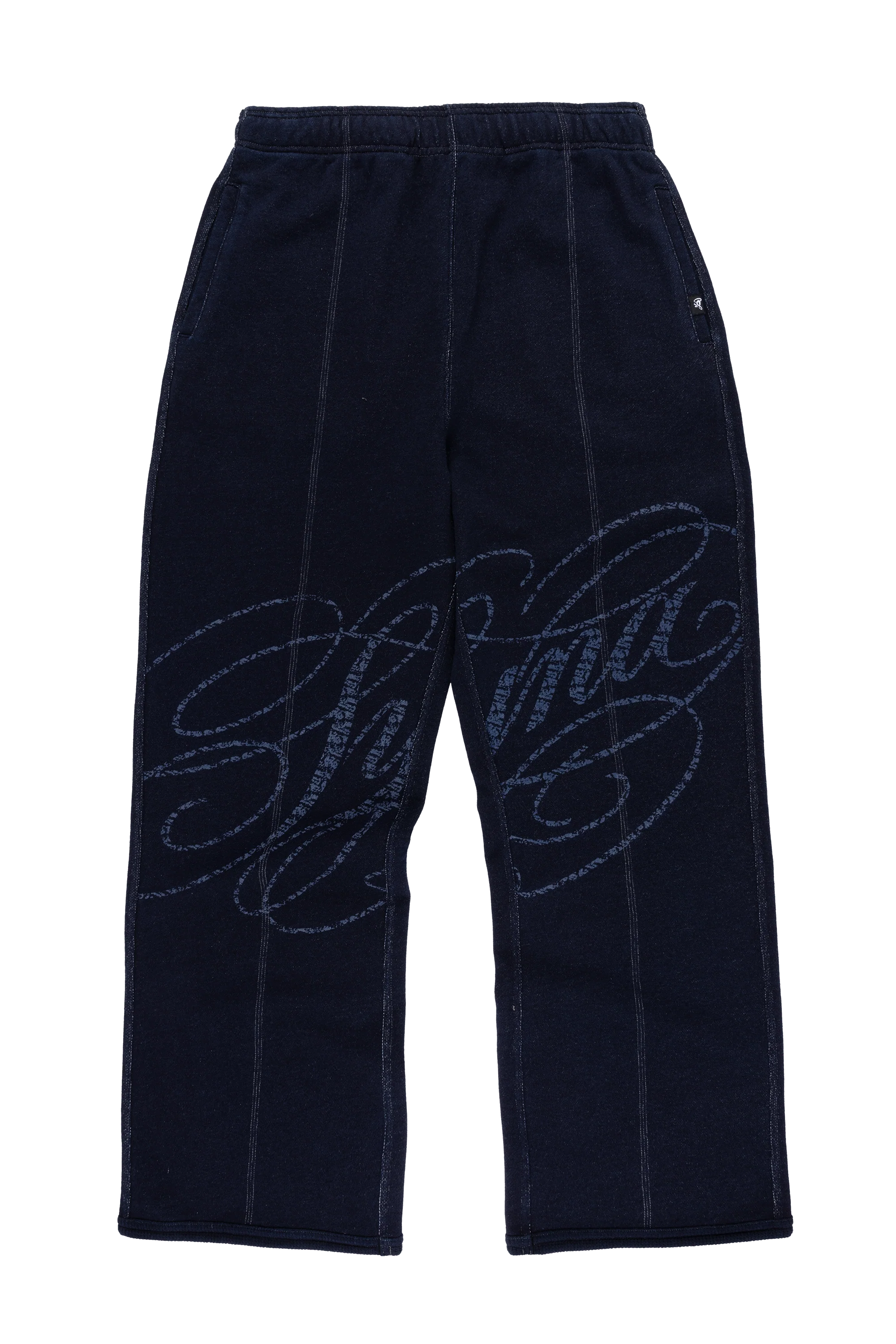 FADED SCRIPT JOGGER - INDIGO