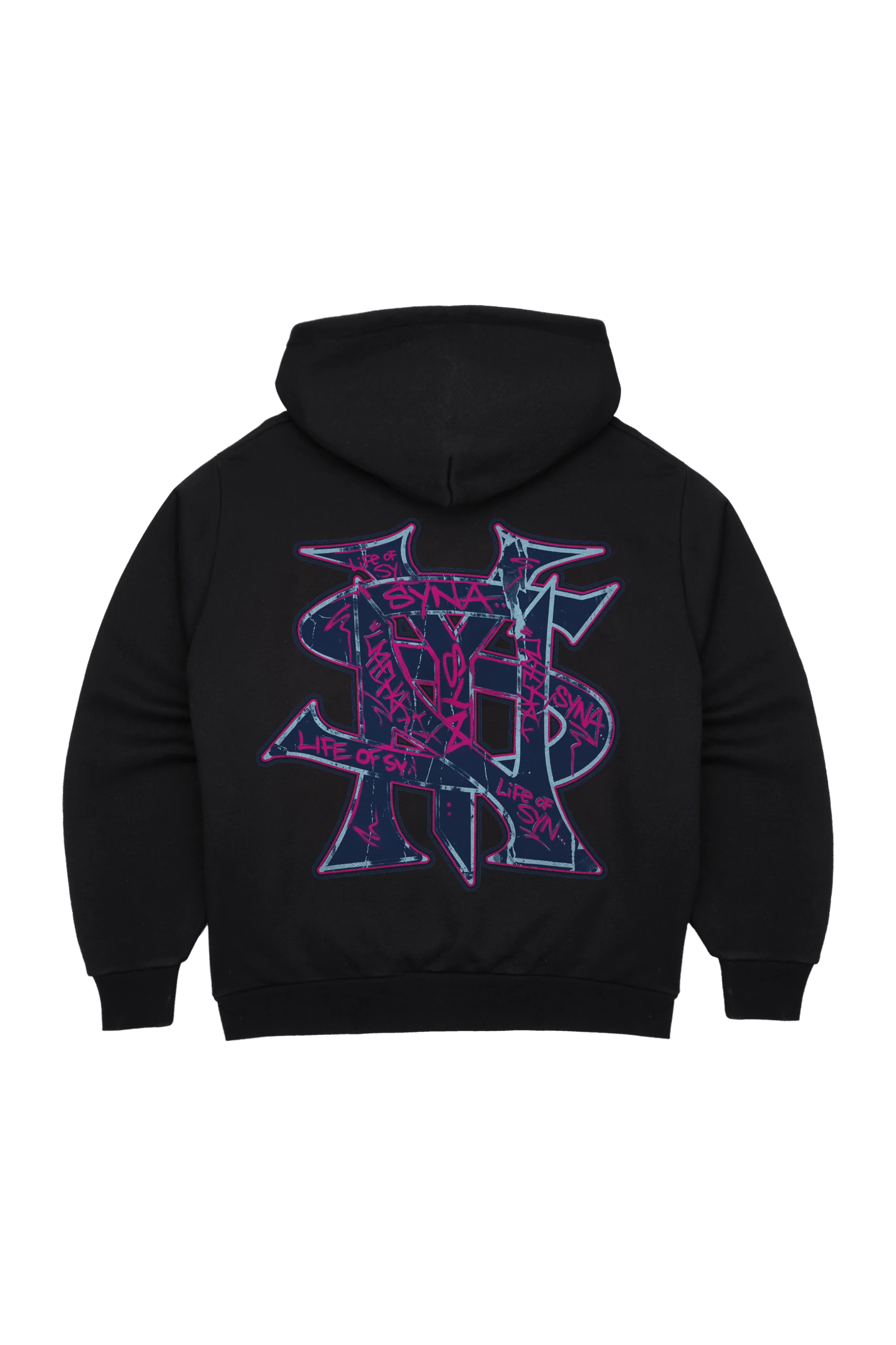 GRAFFITI HOOD - PINK/NAVY - Image 2