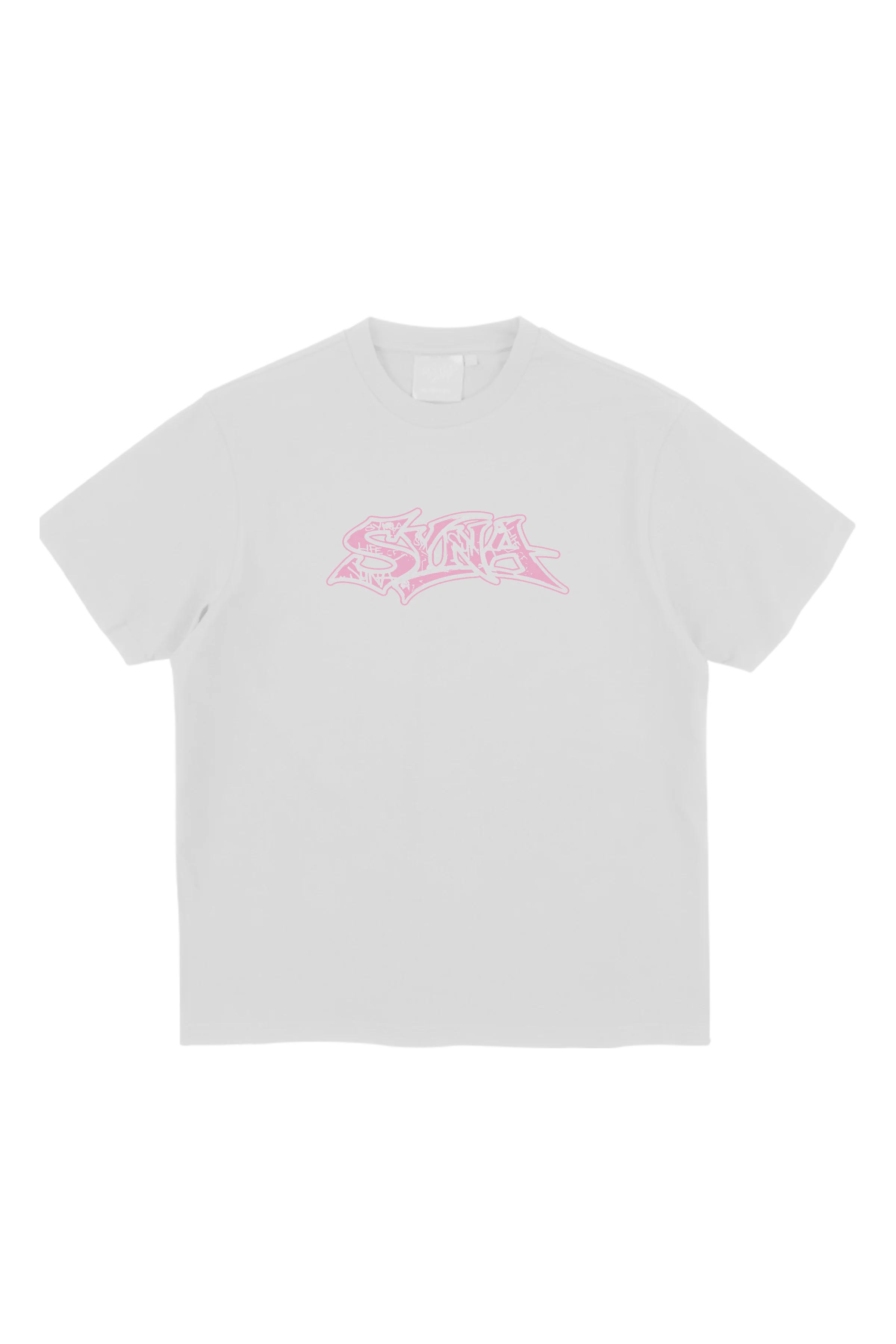 GRAFFITI LOGO TEE - WHITE/PINK