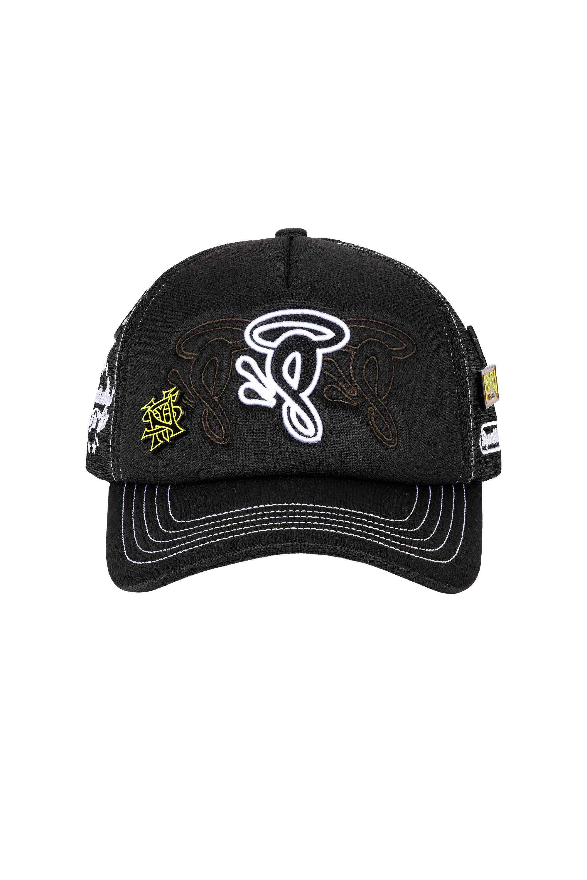 HALO S TRUCKER CAP - BLACK/WHITE