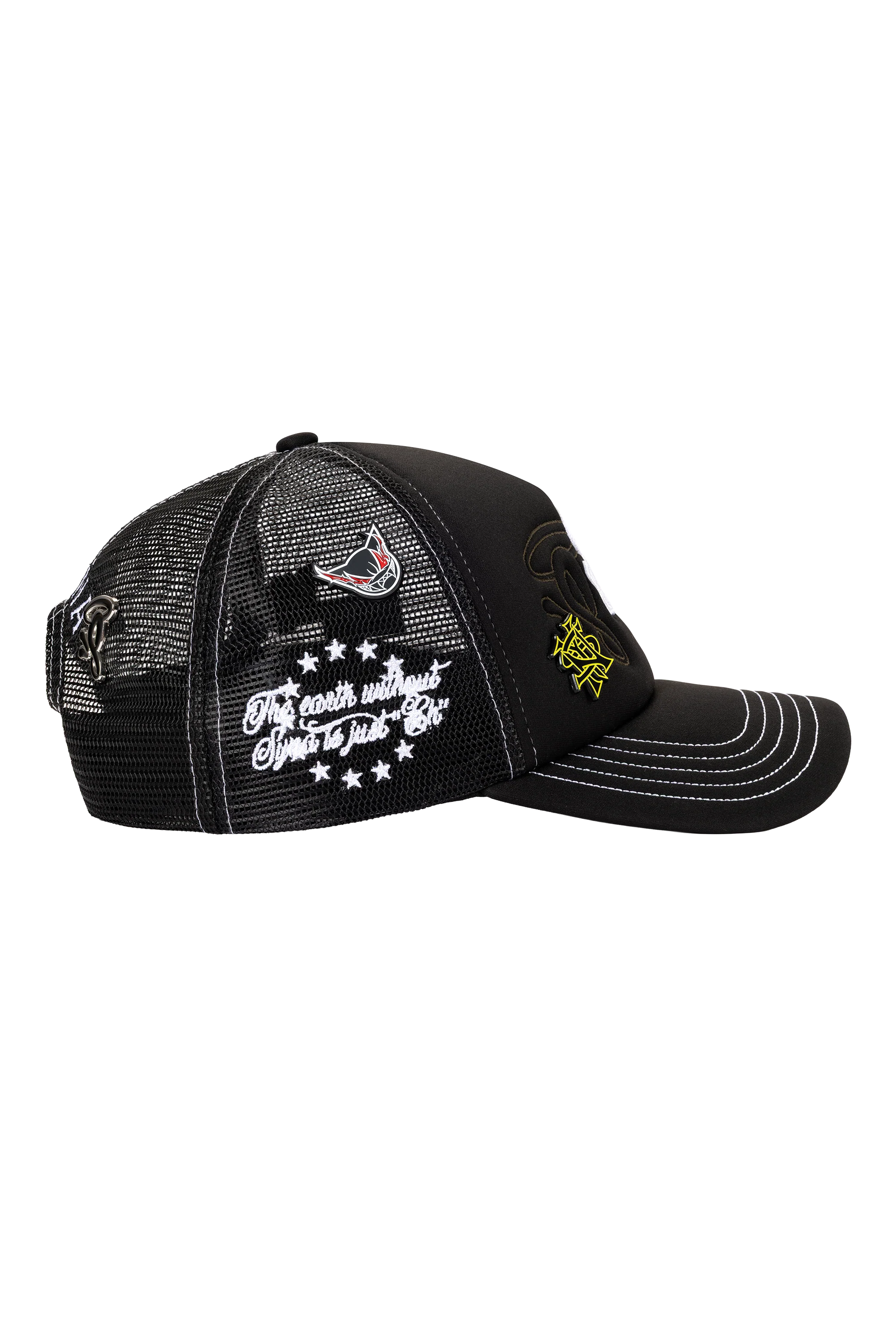 HALO S TRUCKER CAP - BLACK/WHITE - Image 2
