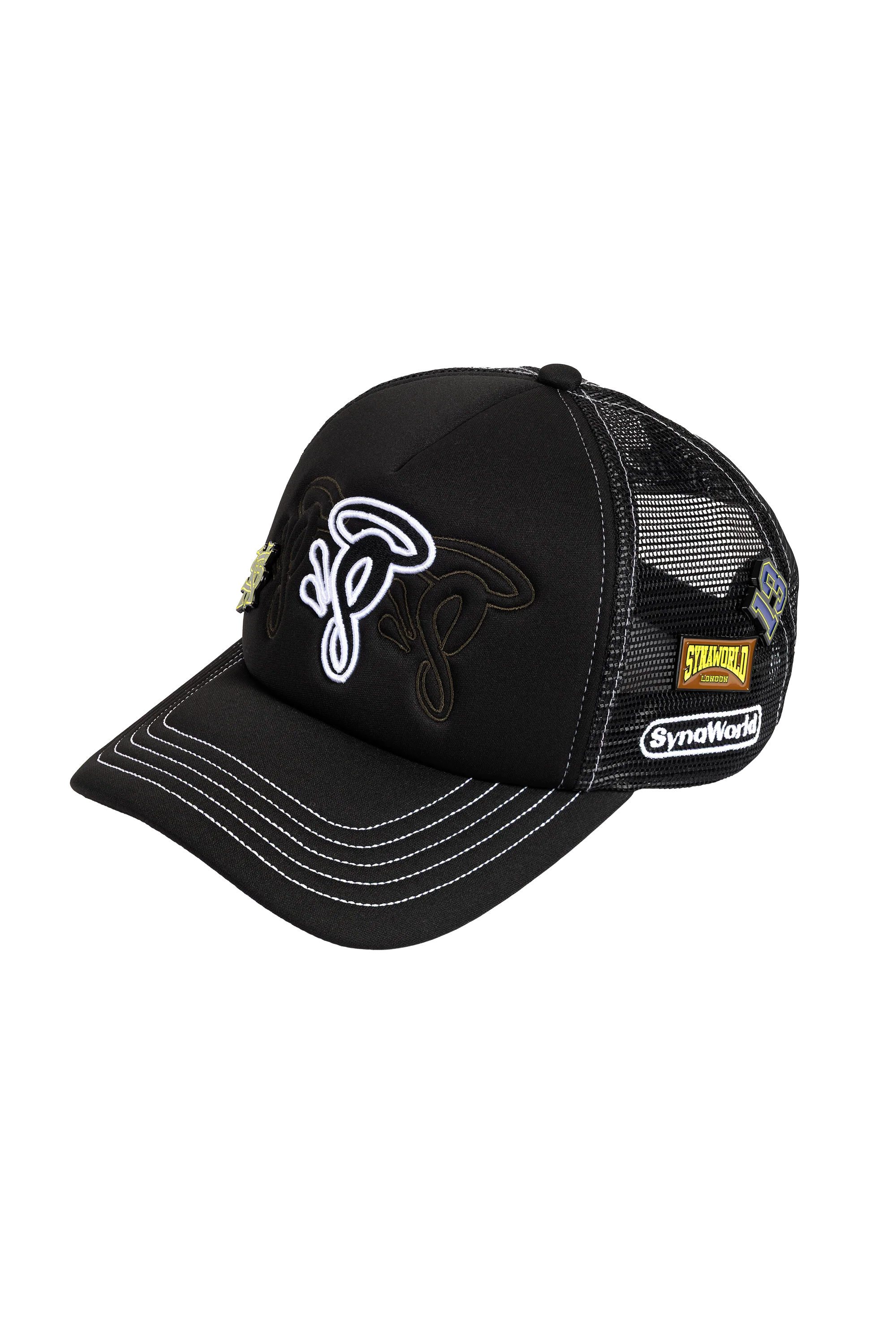 HALO S TRUCKER CAP - BLACK/WHITE - Image 3