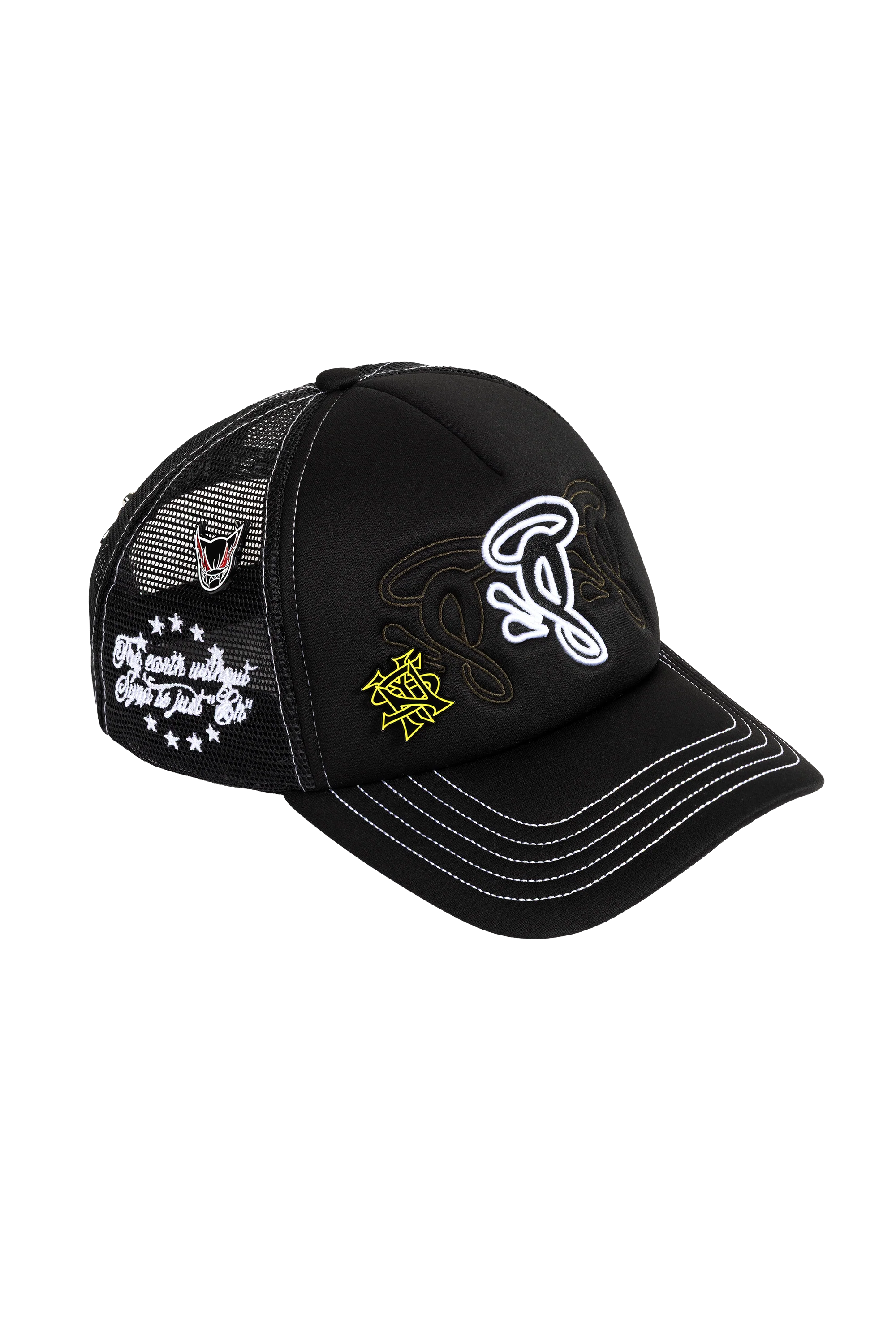 HALO S TRUCKER CAP - BLACK/WHITE - Image 4