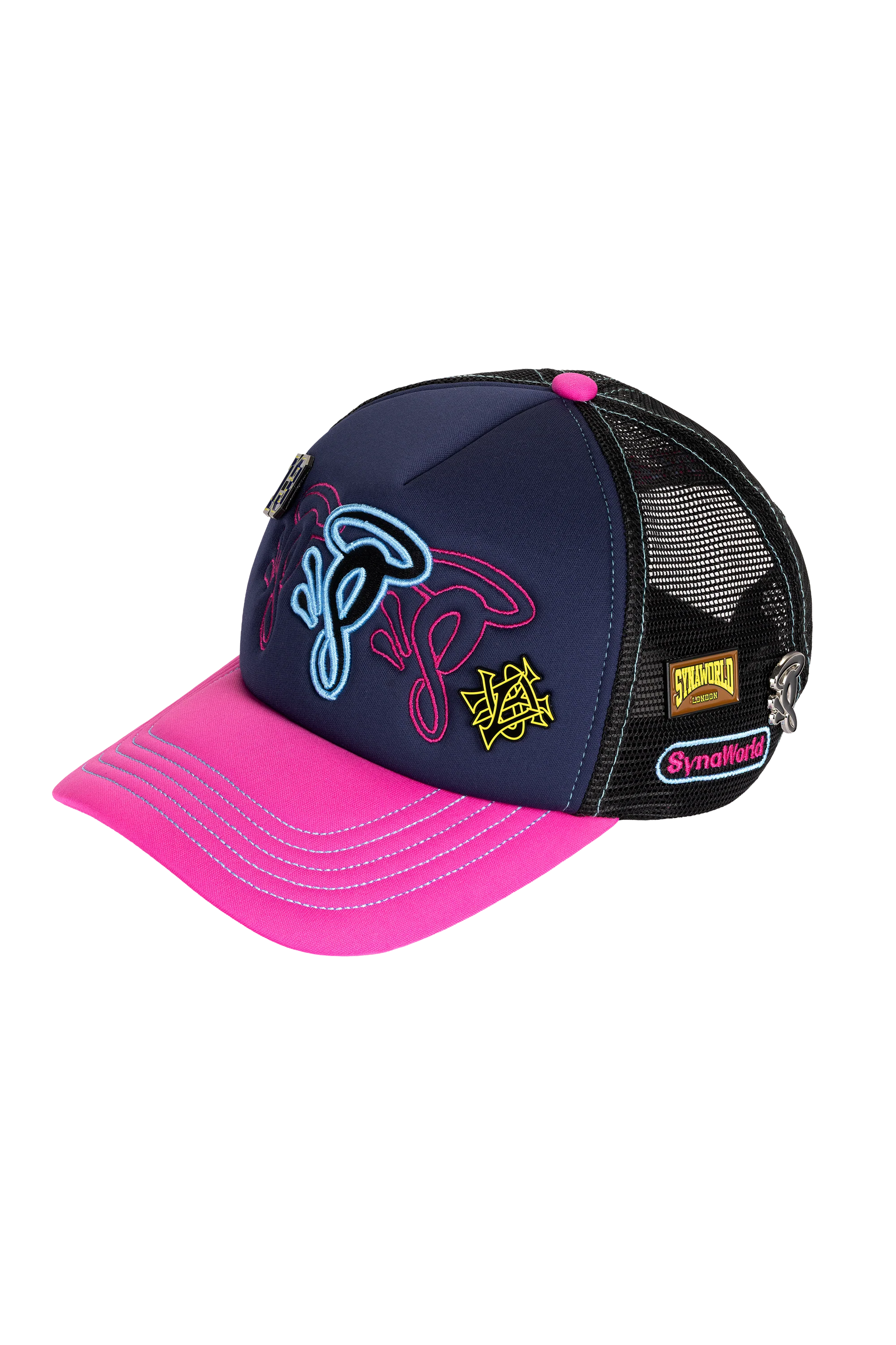 HALO S TRUCKER CAP - NAVY/PINK - Image 3