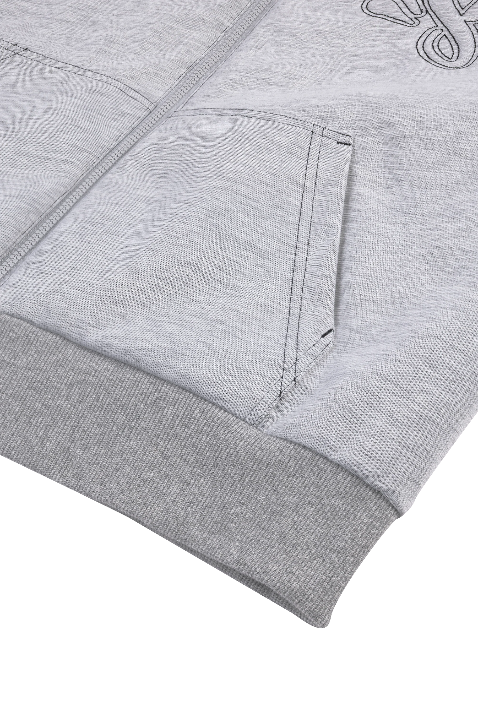 PUFFER HOODIE - GREY - Image 5