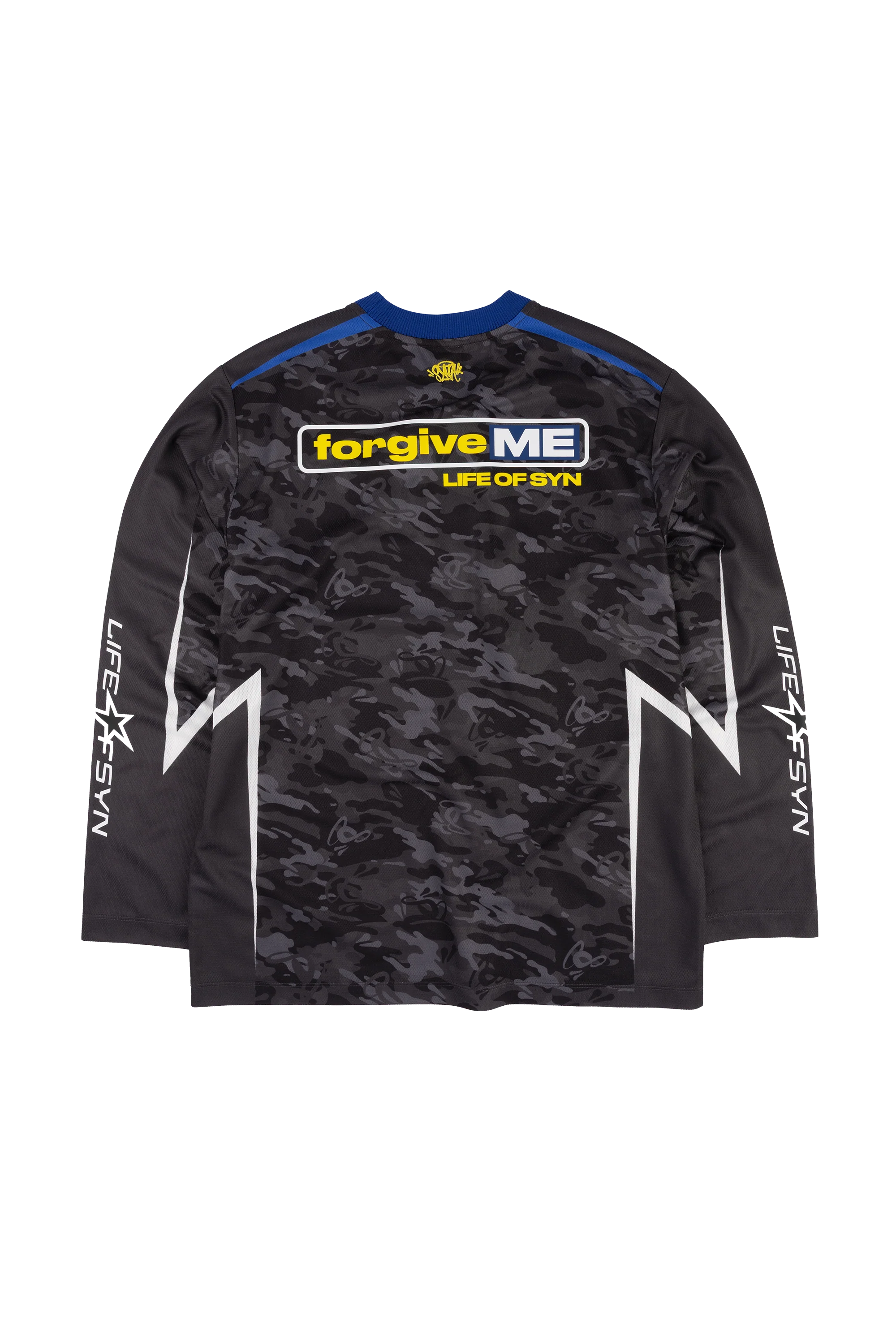 MOTOCROSS JERSEY 1.0 - BLACK MULTICAM/YELLOW/BLUE - Image 2