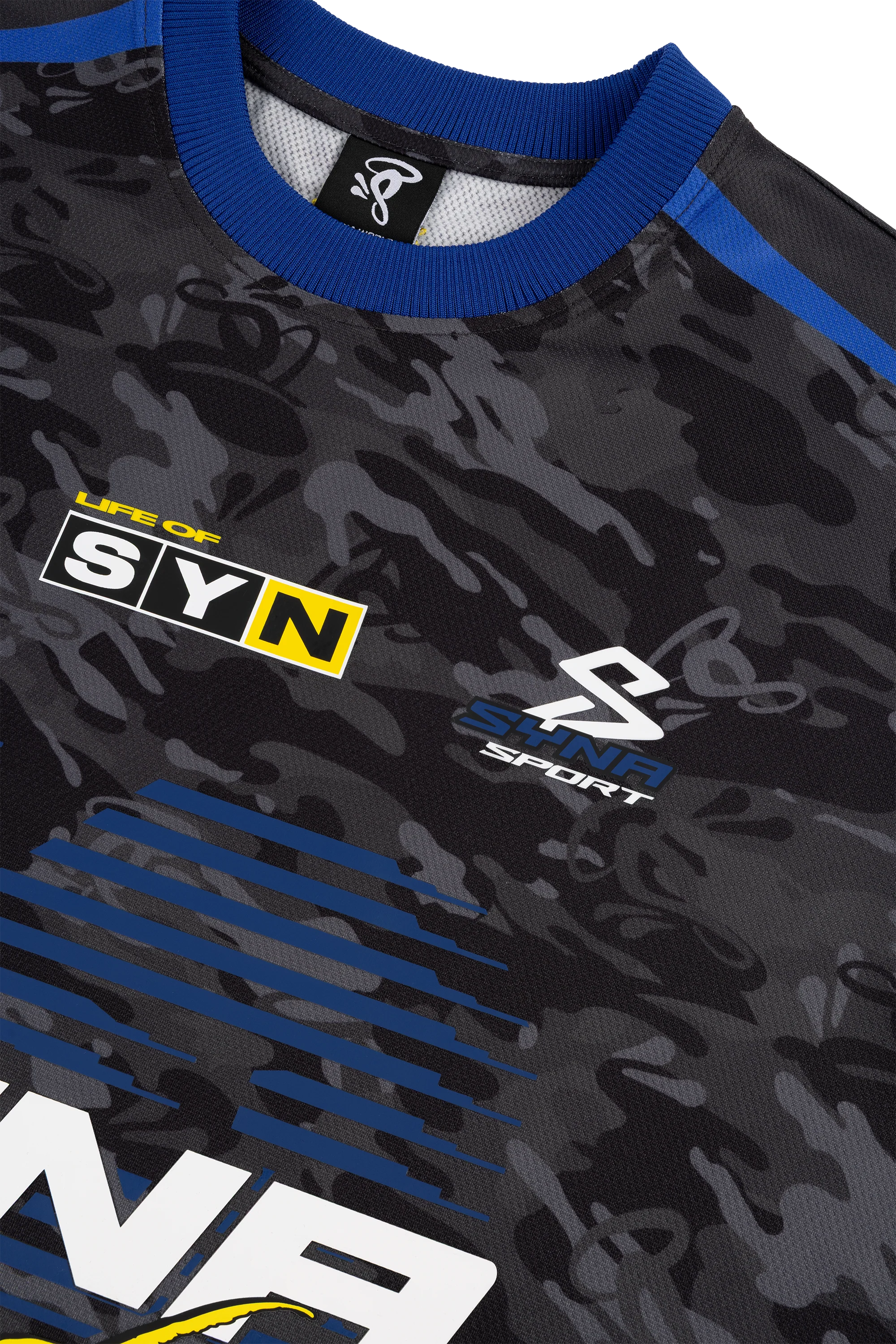 MOTOCROSS JERSEY 1.0 - BLACK MULTICAM/YELLOW/BLUE - Image 3