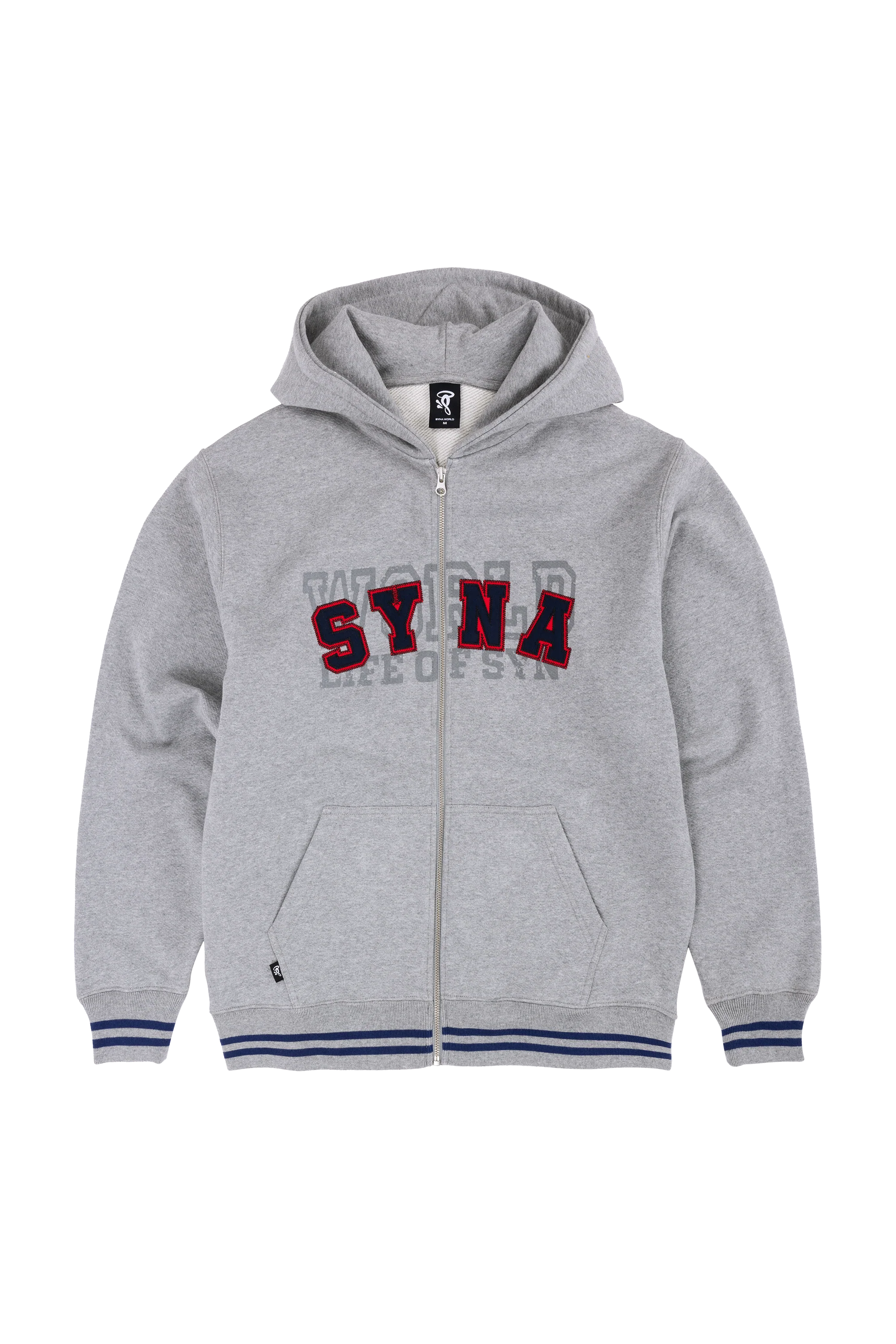 MULTI LOGO HOOD - HEATHER GREY