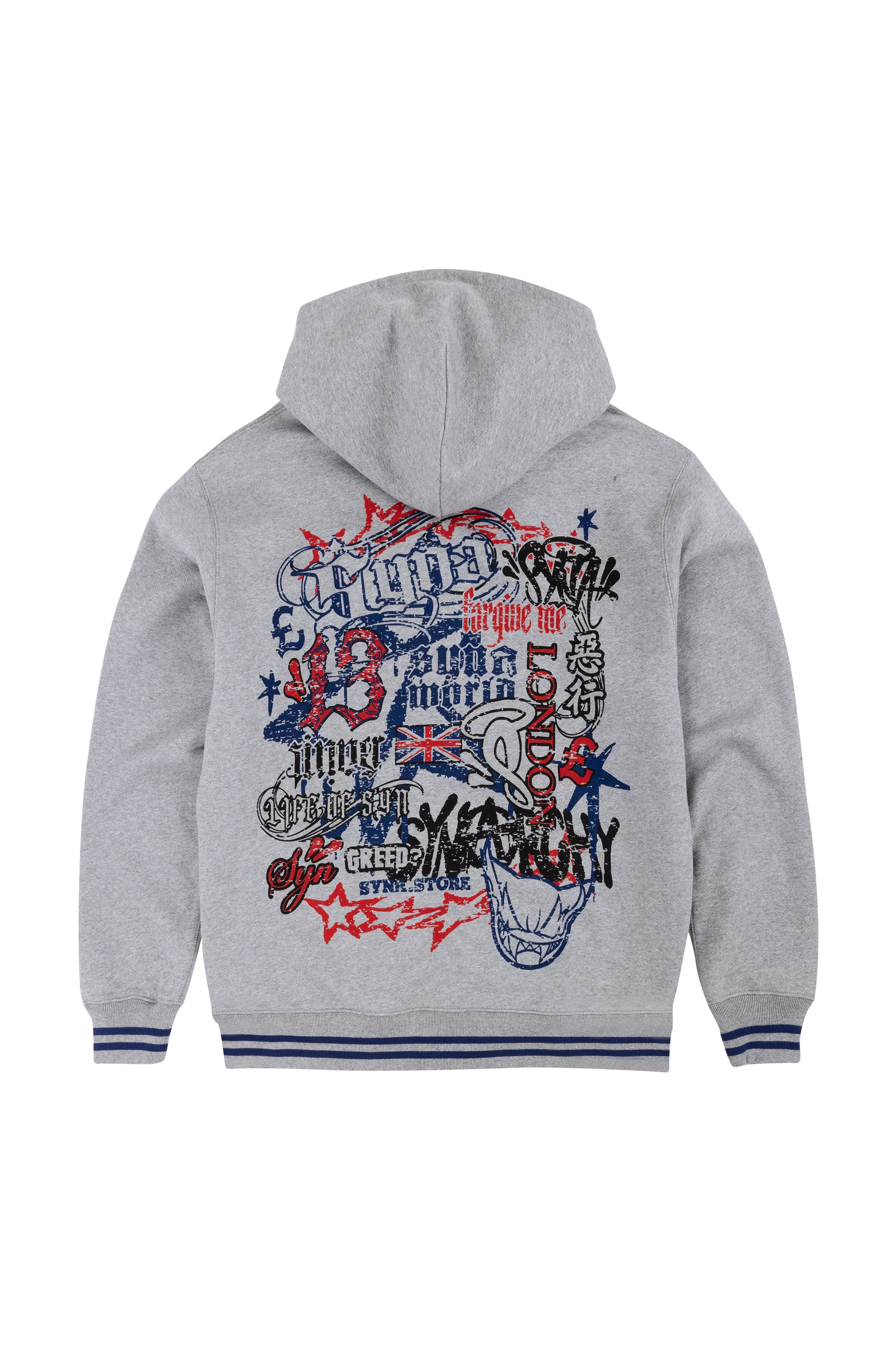 MULTI LOGO HOOD - HEATHER GREY - Image 2