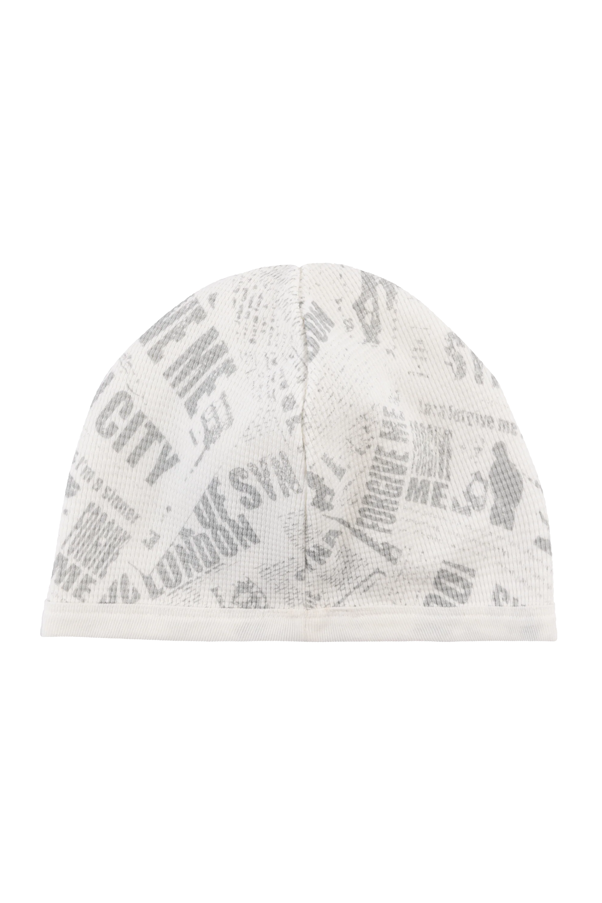 NEWSPAPER WAFFLE BEANIE - WHITE - Image 2