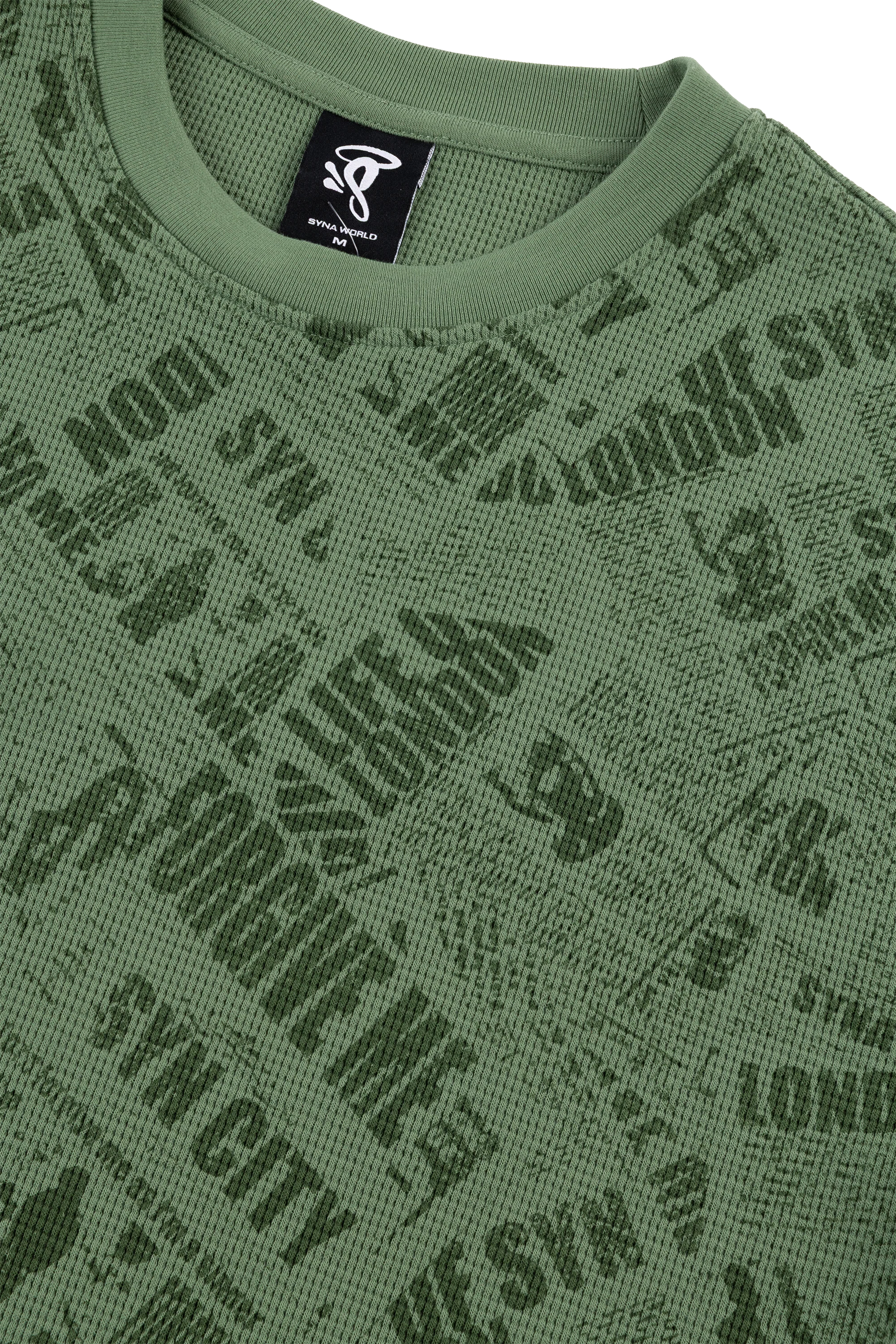 NEWSPAPER WAFFLE LS TEE - GREEN - Image 3