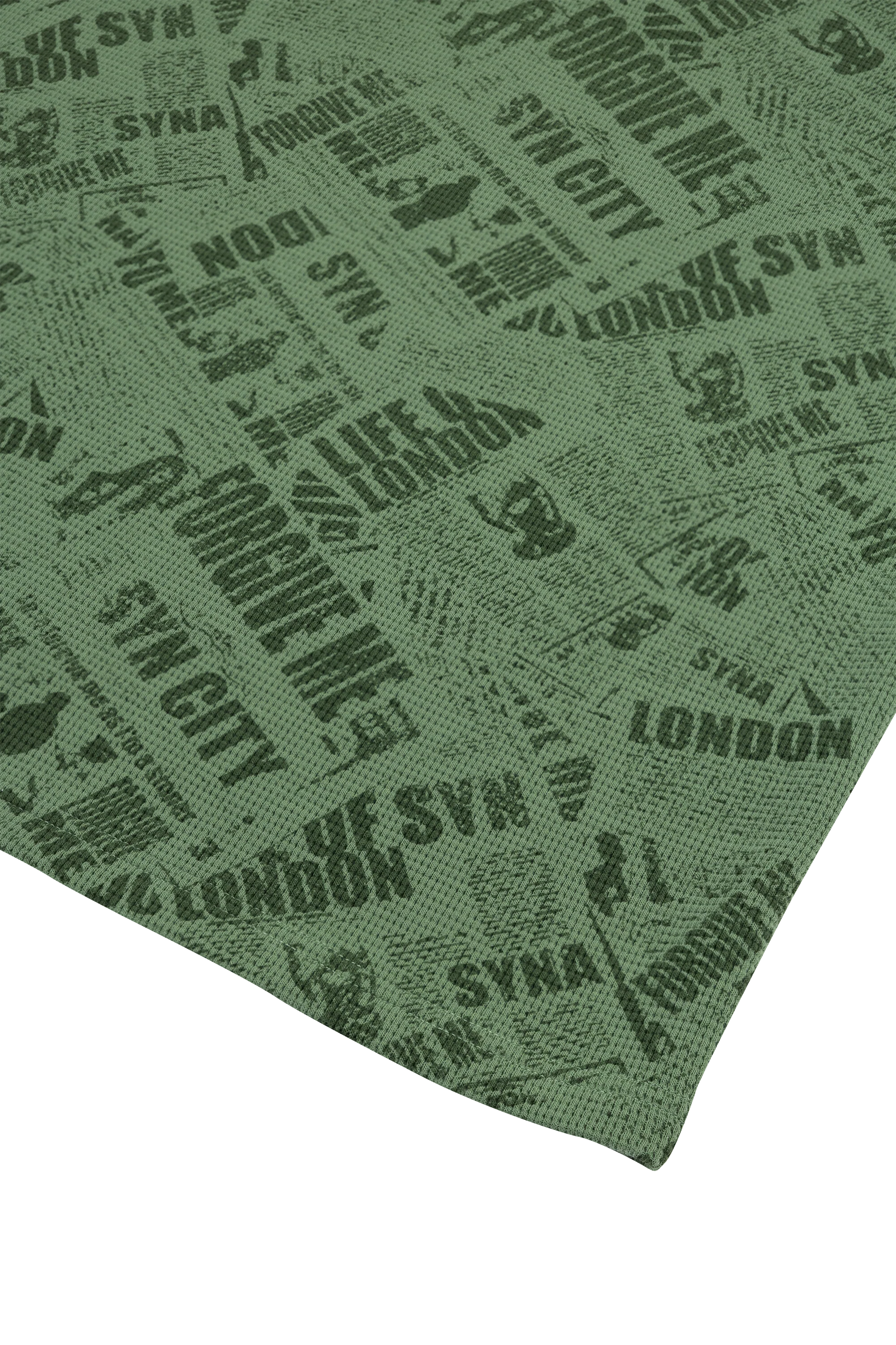 NEWSPAPER WAFFLE LS TEE - GREEN - Image 4