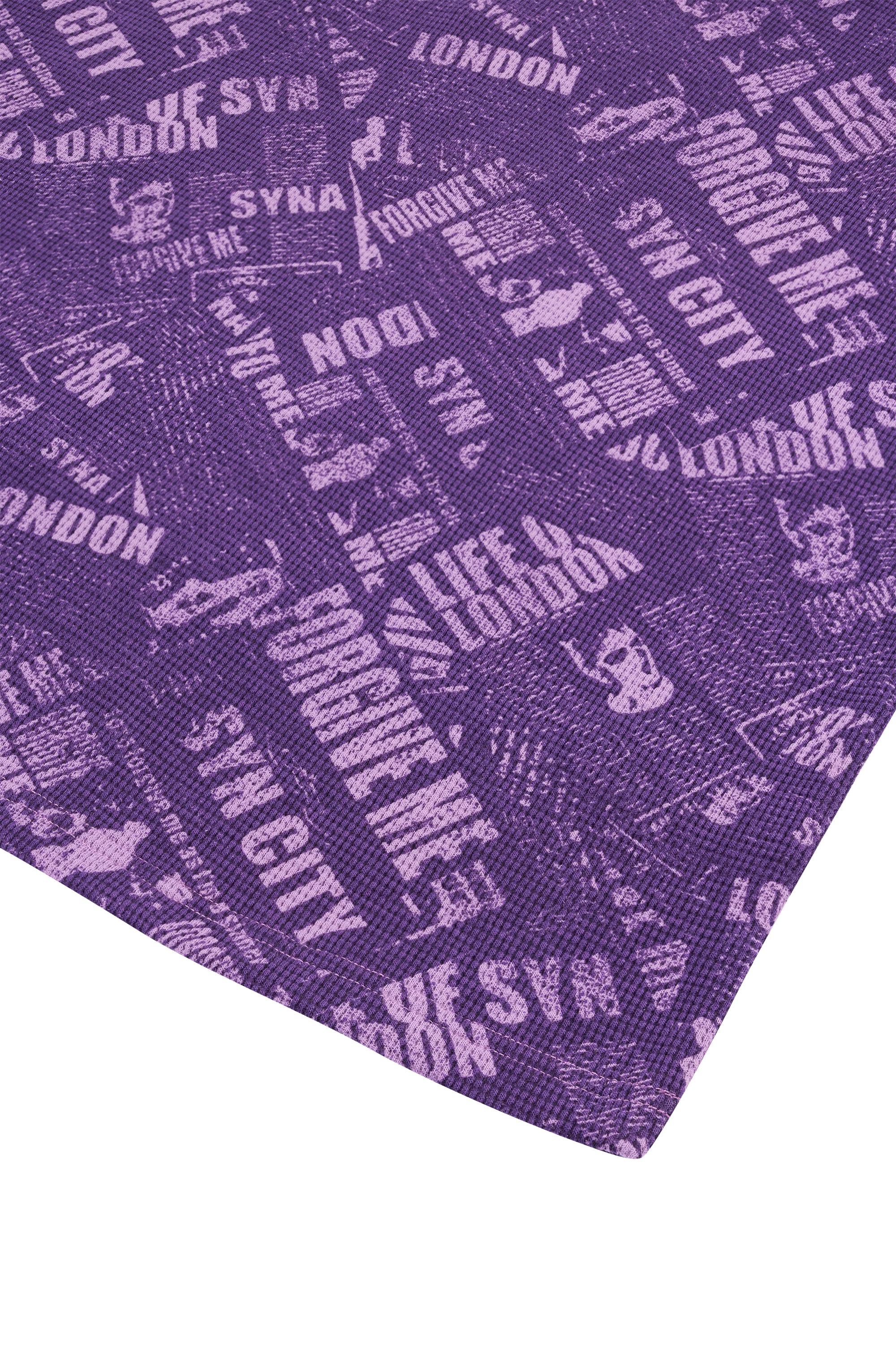 NEWSPAPER WAFFLE LS TEE - PURPLE - Image 4