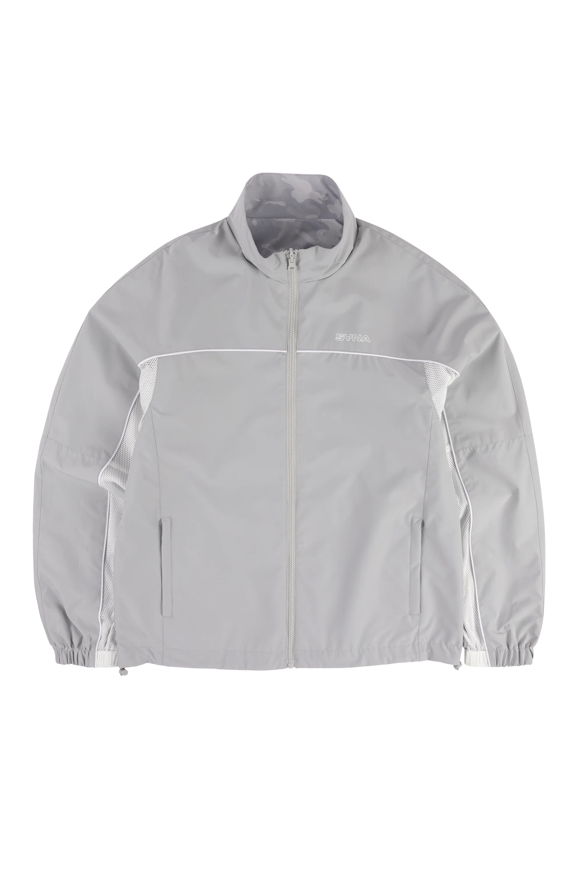 REVERSIBLE BLOCK TRACK JACKET - GREY/CAMO