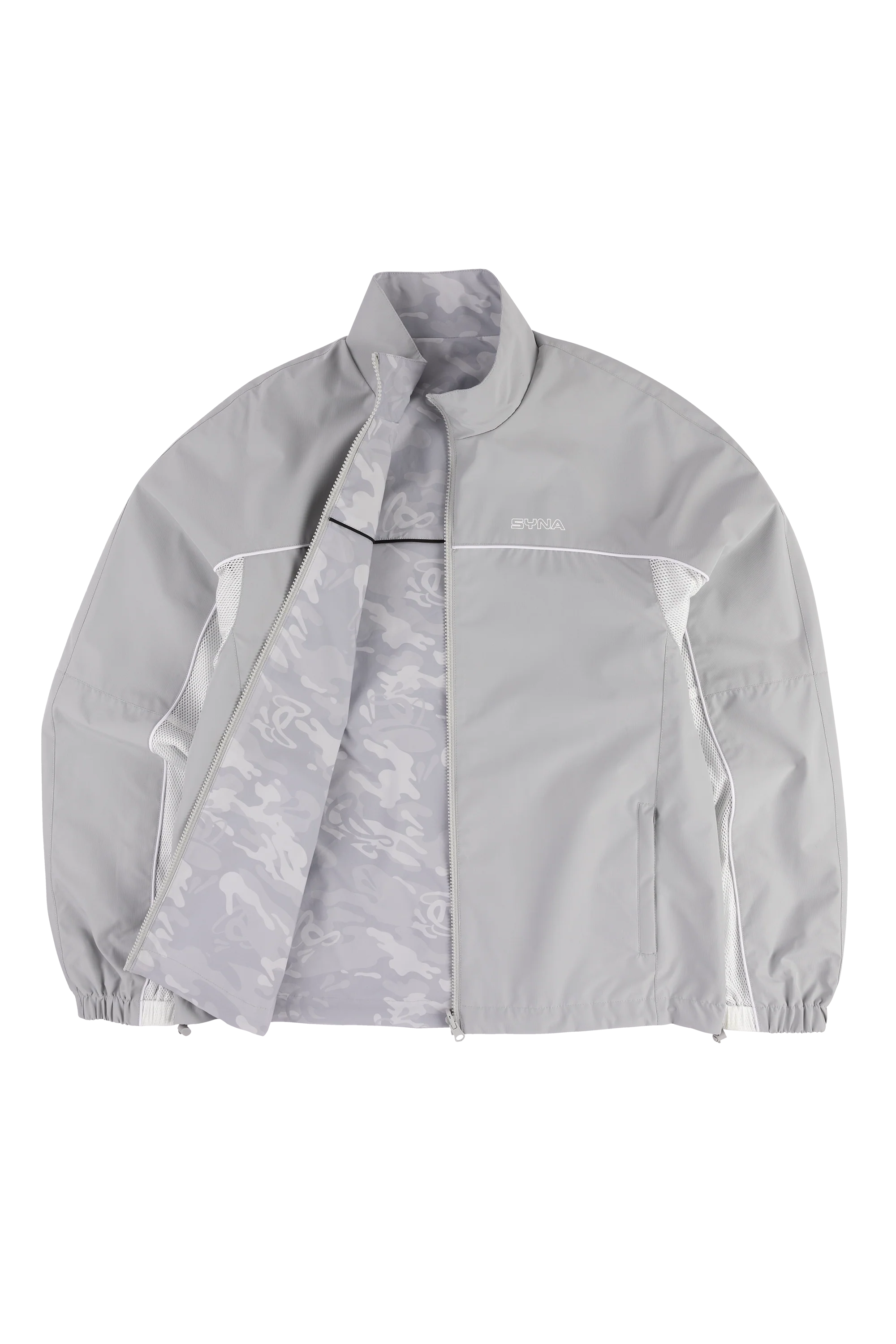 REVERSIBLE BLOCK TRACK JACKET - GREY/CAMO - Image 2