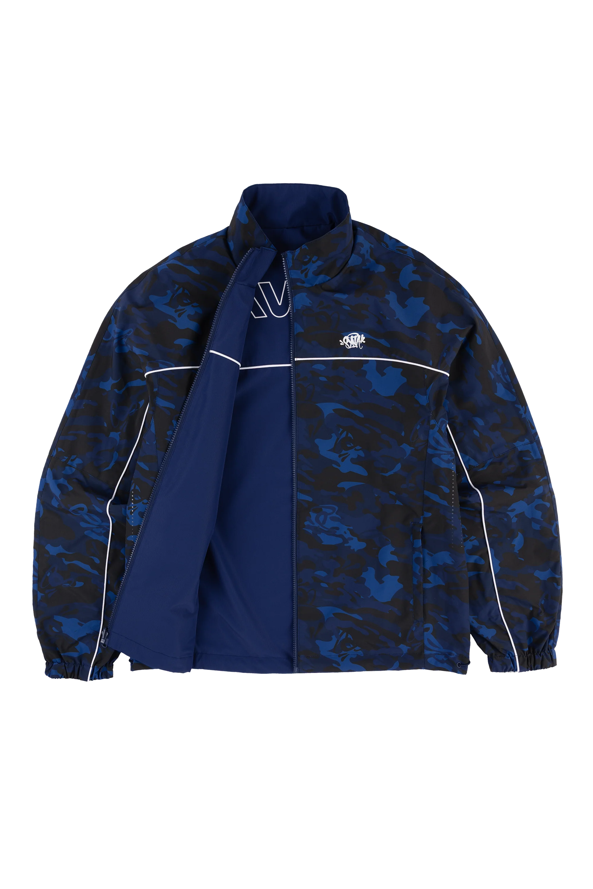 REVERSIBLE BLOCK TRACK JACKET - NAVY/CAMO - Image 6