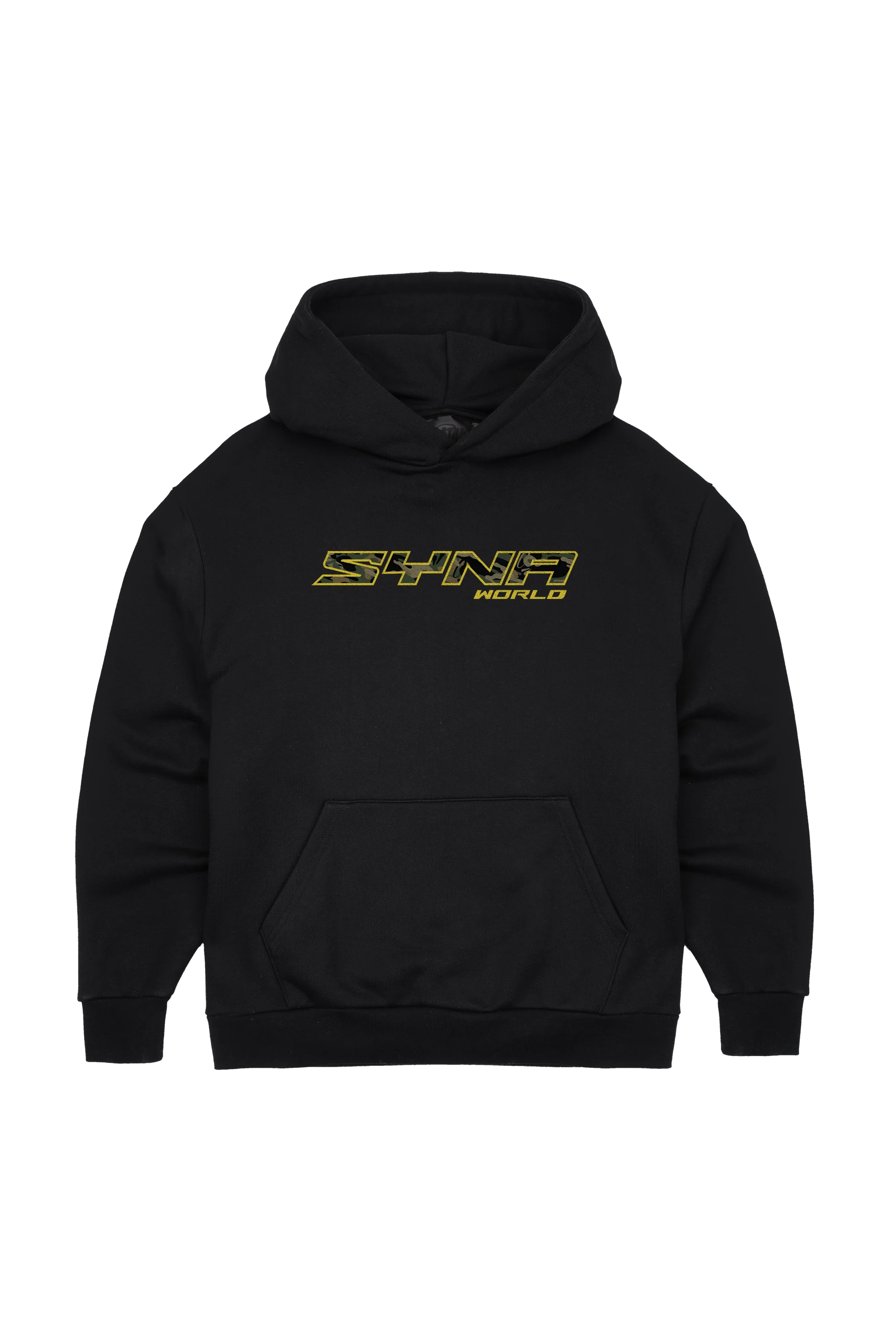 SYNAWORLD PRINTED HOODIE - BLACK/CAMO
