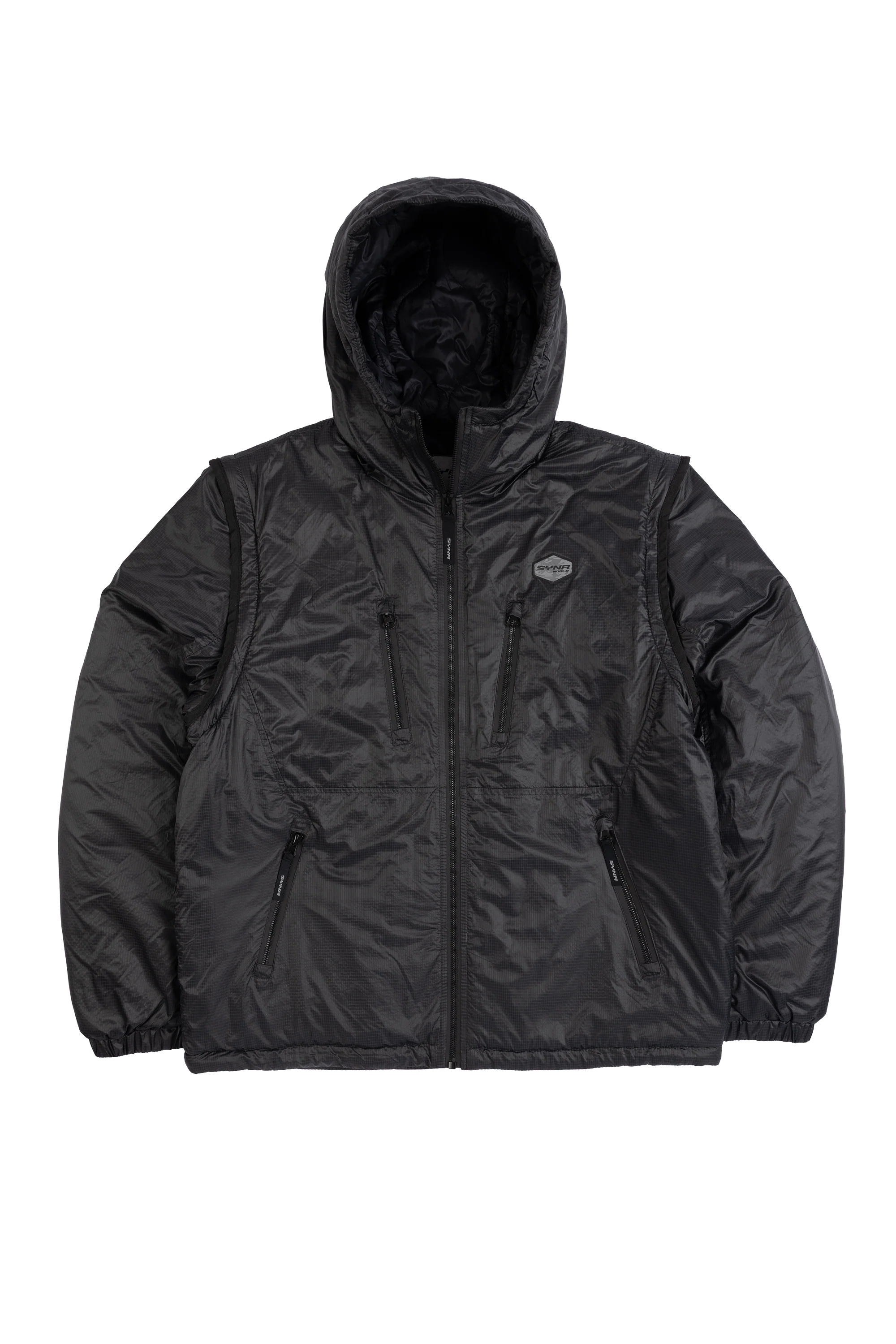 TRANSLUCENT INSULATED JACKET - BLACK