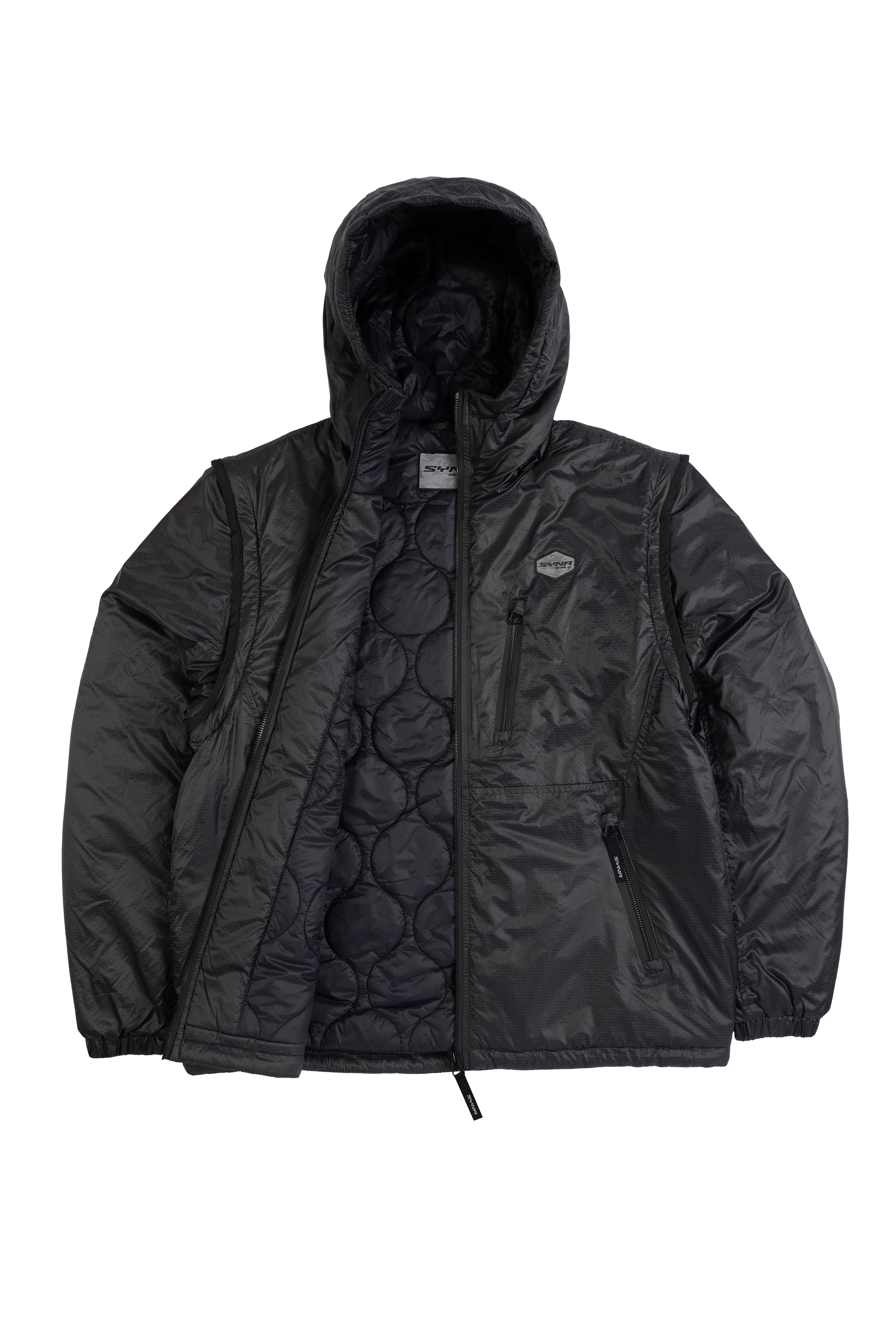 TRANSLUCENT INSULATED JACKET - BLACK - Image 2