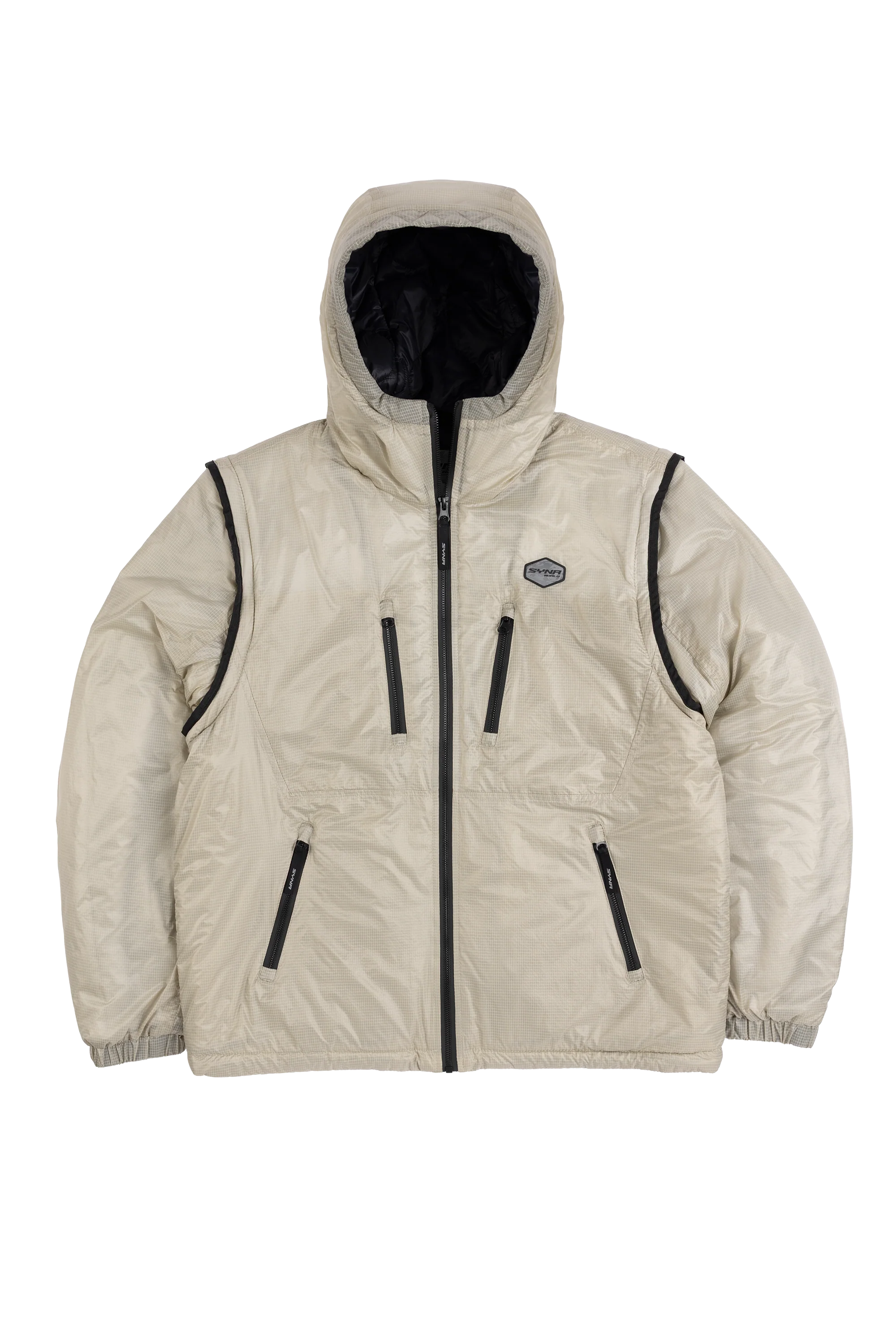 TRANSLUCENT INSULATED JACKET - CREAM