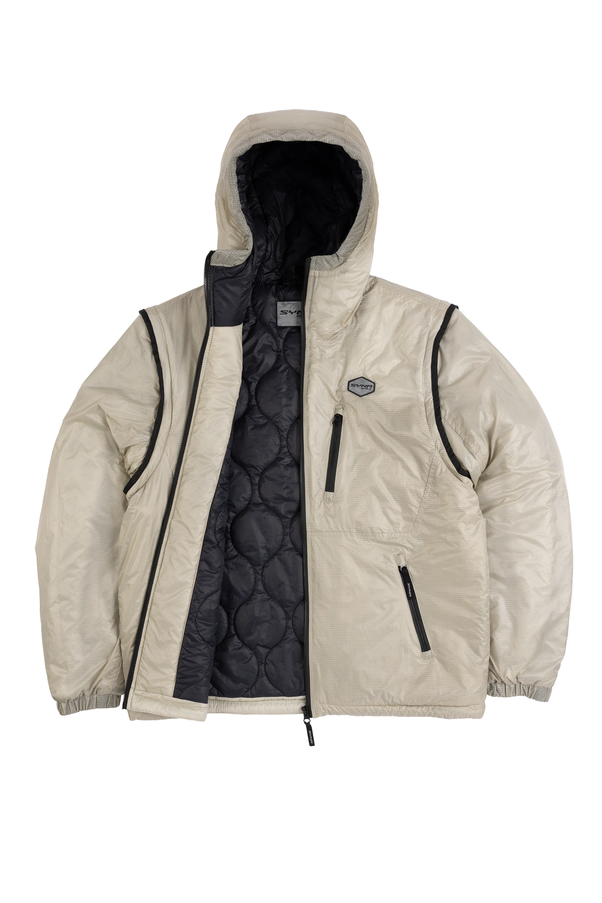 TRANSLUCENT INSULATED JACKET - CREAM - Image 2